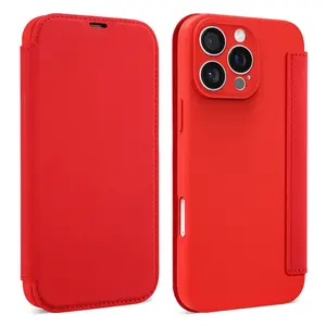 Solid Color Phone Case with Card Slot, Shockproof Phone Protective Cover, Phone Accessory Compatible with iPhone 16 Pro Max 15 Pro Max 14 Pro Max, Casing, Cellphone Accessories