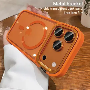 Process Upgraded iPhone 17 Pro Max/Pro Premium Magnetic Protective Case, Ergonomic Design for Comfort Feel, New Magnetic Ring Process Scratch-Resistant, Lens Cover, Hidden Stand, Drop Protection Shockproof, Refined Phone-Mate Choice, Cellphone