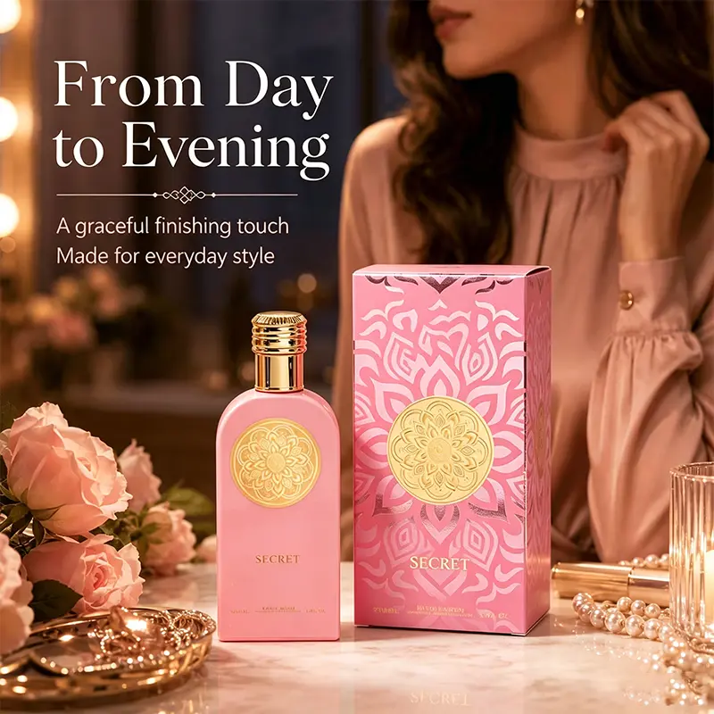 Women's Middle Eastern Dubai Amber Woody Perfume (3.4 oz) - Long-Lasting Lemon & Musk Accented Fragrance, Elegant Rose Gold Gift Box, Ideal for Everyday Wear & Gifting