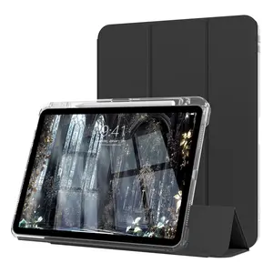 Case for iPad Air4/5th, iPad 7th/8th/9th Case, iPad Pro 2th/3th/4th Gen 11 inch Case, iPad 11th/10th Gen 11/10.9 Inch, Detachable and independent, Soft TPU Cover & Hard Clear Back Built-in Pencil Slot & Auto Sleep/Wake for iPad Air7/Air6