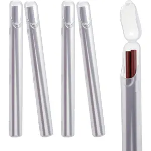 4Pcs Chopsticks Storage Case Plastic Utensil Holder with Side Opening Travel Chopsticks Case for Reusable Cutlery Clear