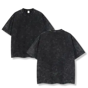 Unisex Oversized Faded Black Wash Tee - Retro Street Fashion