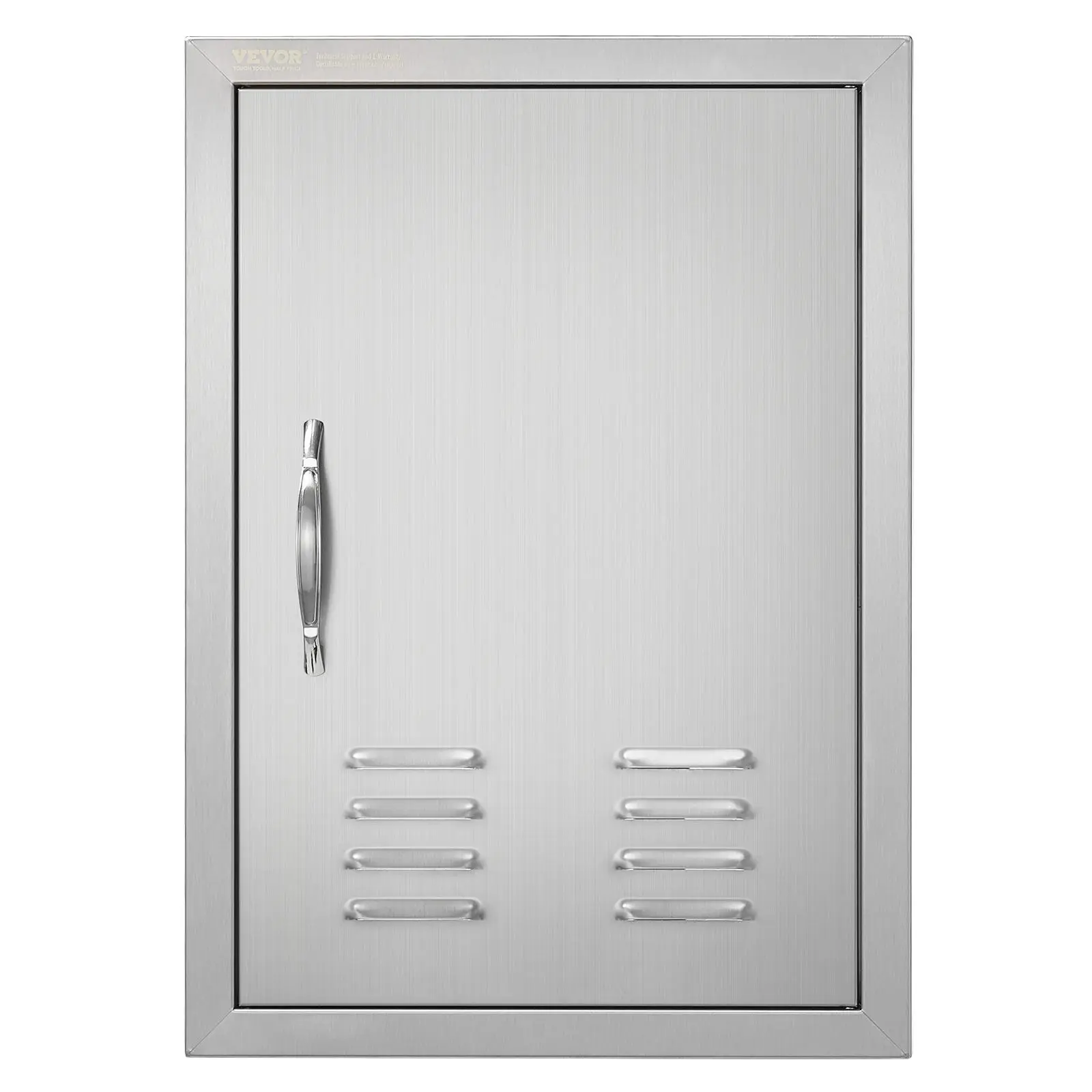 【SummerFinds】VEVOR BBQ Access Door, 17W x 24H Inch Single Outdoor Kitchen Door, Stainless Steel Flush Mount Door, Wall Vertical Door with Handle, Vents and Hook, for BBQ Island, Grilling Station, Outside Cabinet