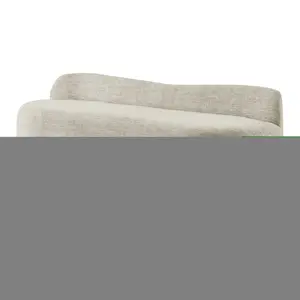 Pacific Direct 1900208-638 Mandy Fabric Bench, Pasadena Beige, Modern, Crescent Arc, Single Seat