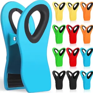 12 Pack Magnetic Chip Clips for Food Storage, Heavy Duty Bag Clips for Snacks, Kitchen Sealing Clips, Plastic Food Clips for Pantry, Refrigerator & Home Organization