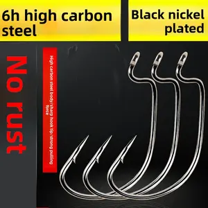 Professional Fishing Hook Assortment Kit - Texas Rigged Wide-Belly Weighted Hooks with Soft Bait Craws for Bass Fishing Lures