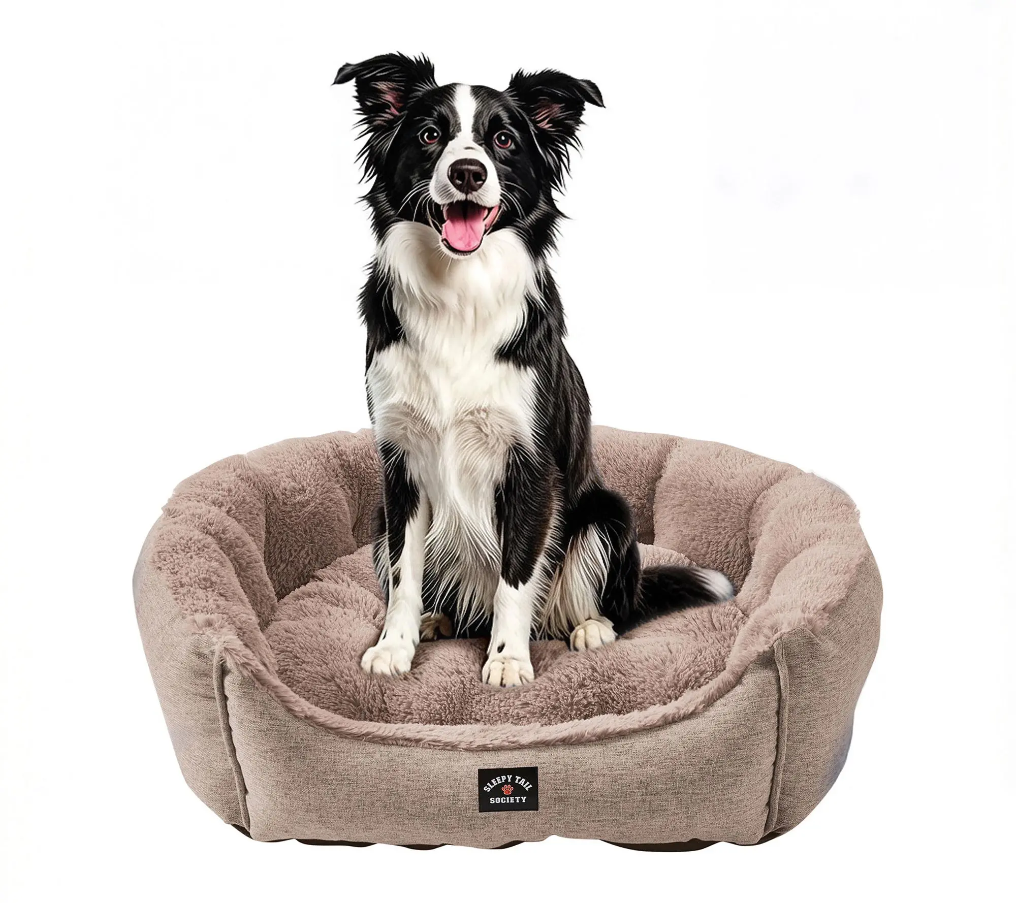 Sleepy Tail Society Large Fluffy Cuddler Pet Bed
