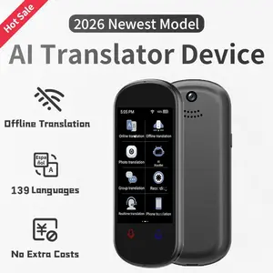 【SummerVibes】AI Language Translator Device 139 Languages Two-Way Real-Time Voice Translator Offline Online Photo Translation Portable Interpreter for Travel Business Learning Social Work