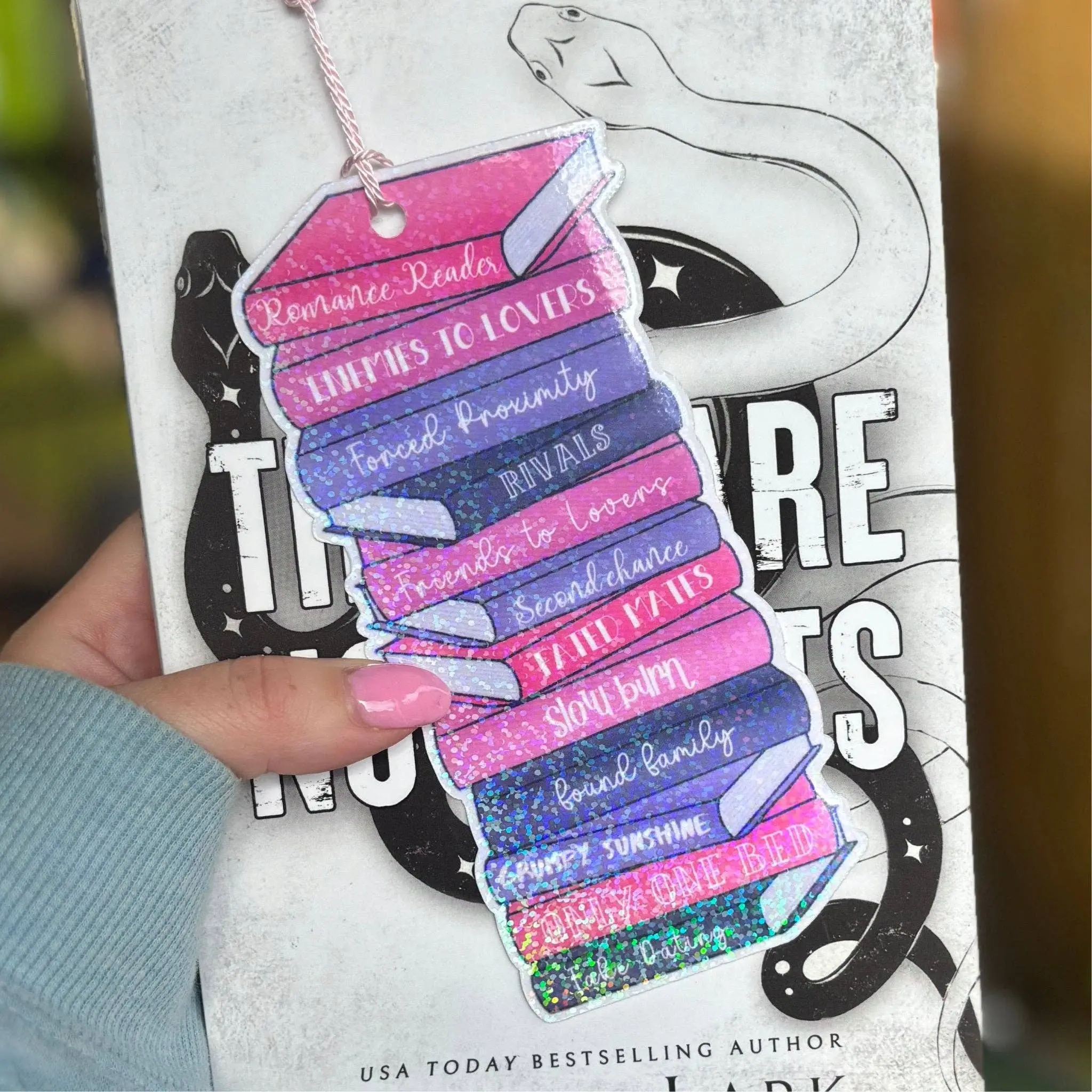 Romance Tropes Cardstock Bookmark Romance Tropes Cardstock Bookmark