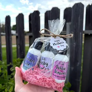 Travel Size Holiday Gift Bag (3 RANDOM scents) by The Lotion Company - easy gift giving; self care