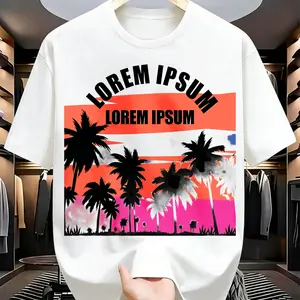US Local Shipping | Retro Palm Tree Sunset 'Lorem Ipsum' Tee | Men's T-shirt | Tropical Summer Vibe | Aesthetic beachwear for your next vacation getaway! #Aesthetic #SummerFit
