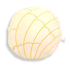 Concha Plush Pillow - 11x5 Inches Soft High-Quality Plush Fabric Embroidered Shell Pattern Inspired by Mexican Culture Cozy Naps & Home Decor