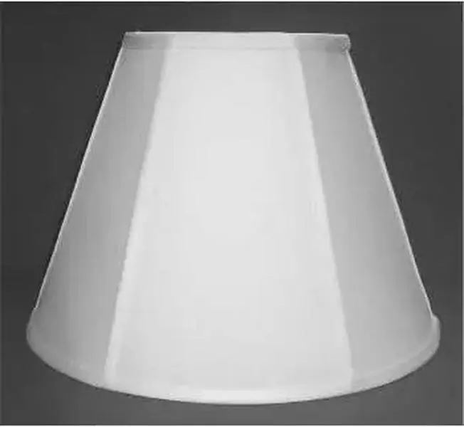 Empire Box Pleat Shantung Silk Lamp Shade – 8" x 14" x 11", White or Cream