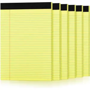 6 Pack 8.5 x 11 Yellow Legal Pads, 30 Sheets per Pad, Narrow College Ruled Lined Writing Note Pads for Office School Daily Use