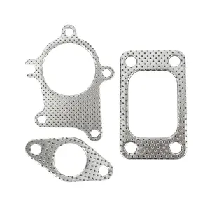 PSLER urbocharger Gasket - 38mm/1.5in Gasket 5Bolt Downpipe Combo Kit Fitting for T3/T4 Turbocharger