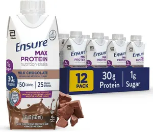 Ensure Max Protein Nutrition Shake, Milk Chocolate,11 fl oz, 12 Count