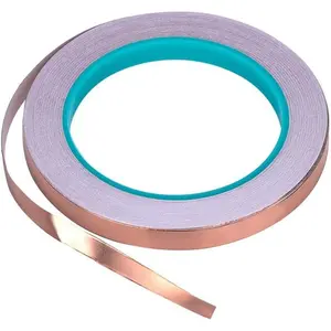 Copper Foil Tape with Double-Sided Conductive (1/4inch X 21.8yards)- EMI Shielding,Stained Glass,Soldering,Electrical Repairs,Slug Repellent,Paper Circuits,Grounding (1/4inch)