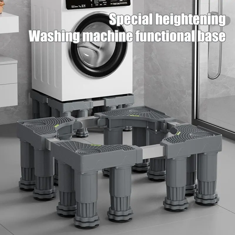 Mini Fridge Stand, 1 Piece Adjustable Washing Machine Stand, Household Appliance Stand Base, Suitable for Dryer, Washing Machine, Washer & Mini Fridge, Refrigerator Stand