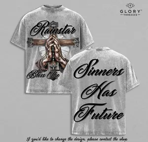 Bless The Lord Shirt | Sinners Has Future T-Shirt / Tank top / Sweatshirt / Hoodie | Washed Christian Cross Praying Hands Tee | Faith Religious Streetwear | Vintage Washed Jesus Graphic Top | Glory Threads Apparel