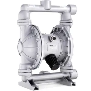 VEVOR Air Operated Double Diaphragm Pump, Summervibes, 44GPM, Max 115PSI Air Waste Oil Pneumatic Transfer Pump with 2 Extra Diaphragms, 1-1/2 inch Inlet & Outlet Aluminum Alloy Diaphragm Pump for Diesel Grease Oil