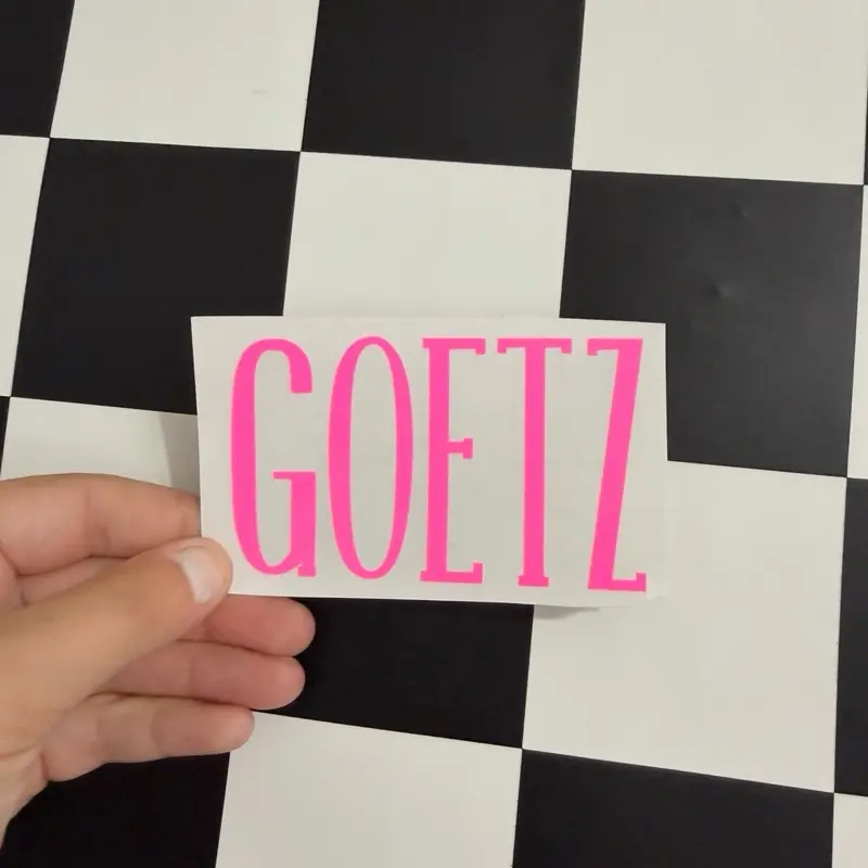 Vinyl Name Decal Vinyl Name Decal