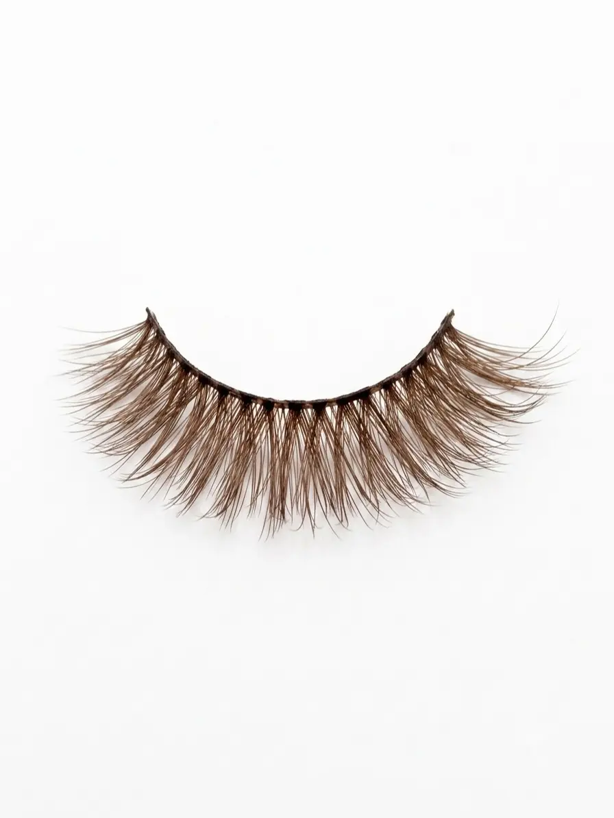Brown Faux Strip Eyelashes Style 16