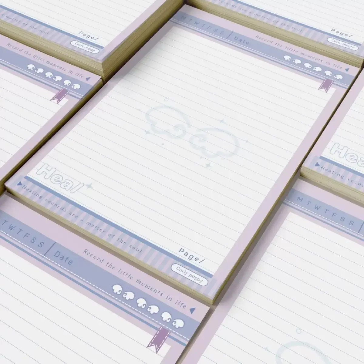 【NO.6】 :A5 Notepad colorful pages (5.8 × 8.3 inches)