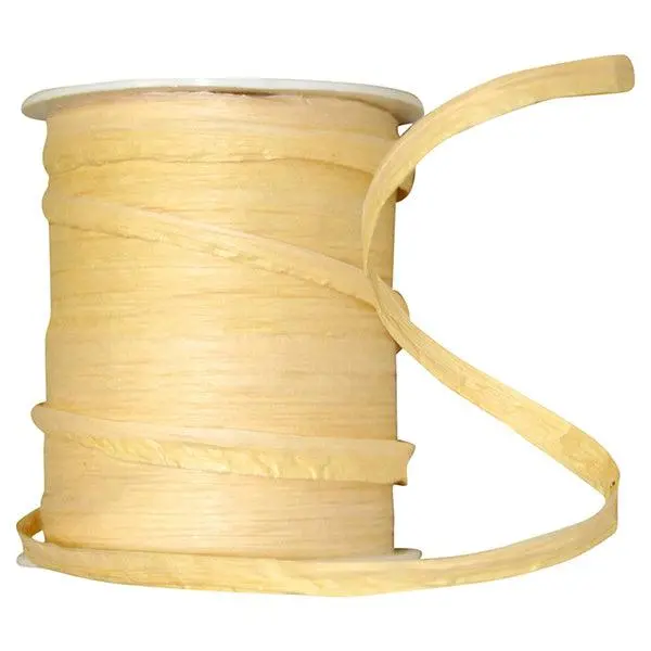Paper Raffia Ribbon --- 1/4in x 100 yards --- Natural Color