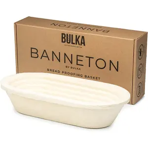 Oval 750g Groove Banneton Bread Proofing Basket Pressed Wood Pulp Non-Stick Batard Brotform Sourdough Bread Baking Supplies Made in Germany