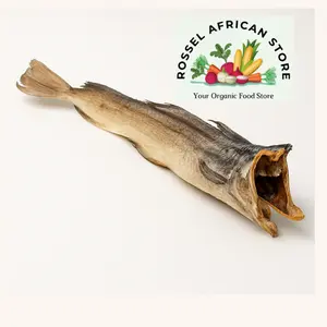 Norwegian Dried Stockfish Cod 40-60 Partially Cut 10- lb 7ps in pack, Single Unit Easy Cooking Organic Food Store