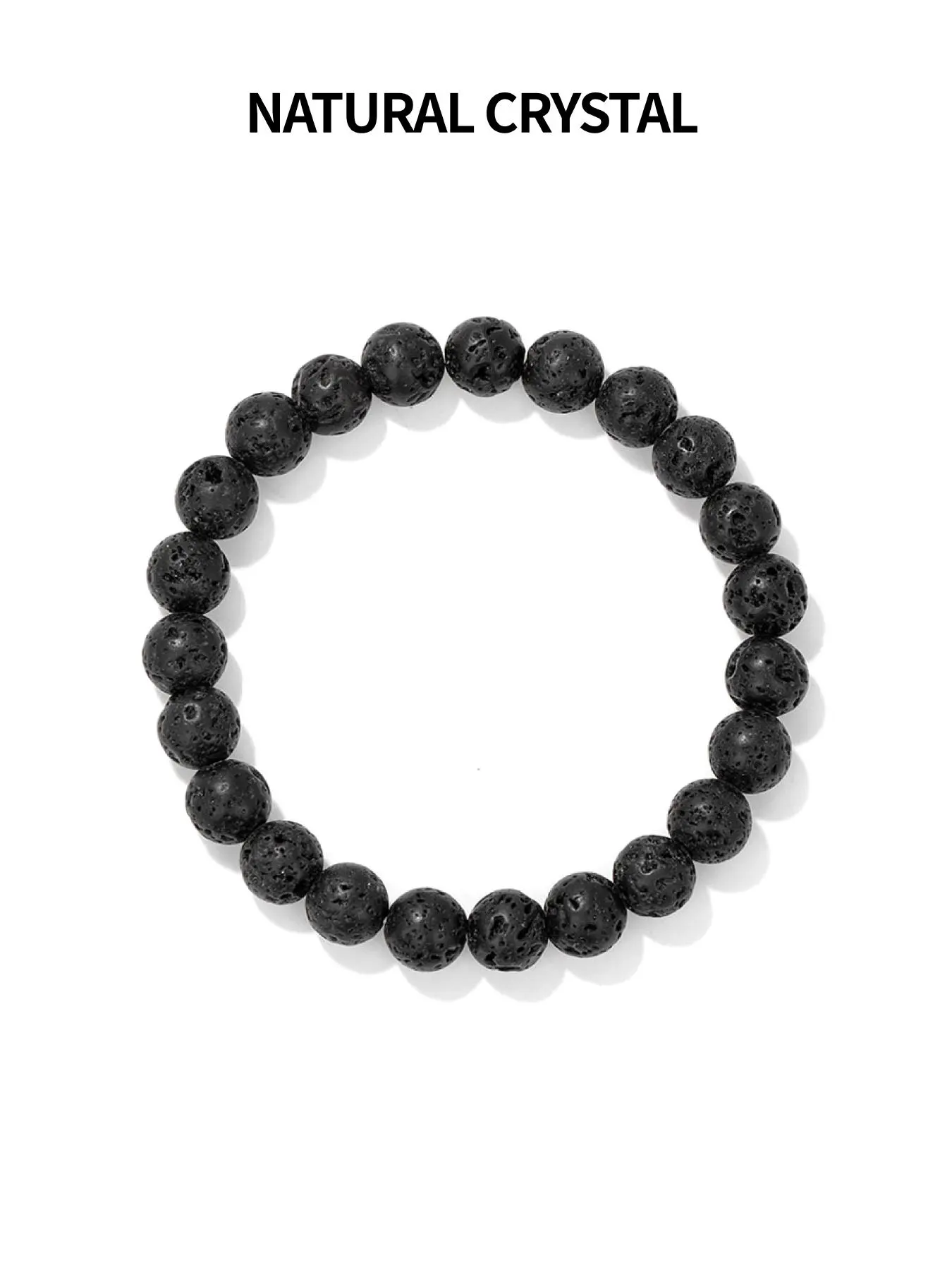 Simple Natural Stone Beaded Bracelet, Fashionable Elastic Bracelet for Women & Men, Trendy All-match & Exquisite Jewelry for Birthday Gift, Dainty Crystal Bracelet