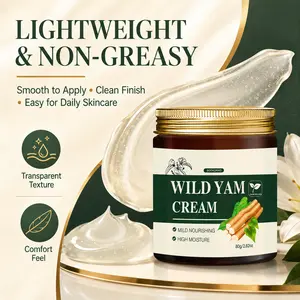 Sookdrad Wild Yam Cream, Lightweight Daily Moisturizer for Face and Body, Hydrating & Repair Formula for Sensitive Skin, 80g