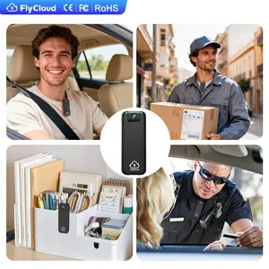 FlyCloud Seven 1080P Body Camera 16G TF Card 1900mAh Battery Bluetooth APP Control AI Motion Detection Infrared Night Vision for Sports Work Indoor&Outdoor POV Vlog  portable cam Max sup for 128GB