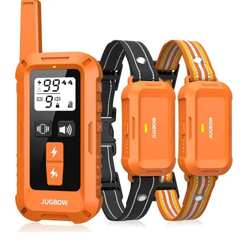 Jugbow Dog Collar - 4200FT Dog Collar with Remote, IPX8 Waterproof Electric Collar with 4 Training Modes, Security Lock, Rechargeable e-Collar-DT68