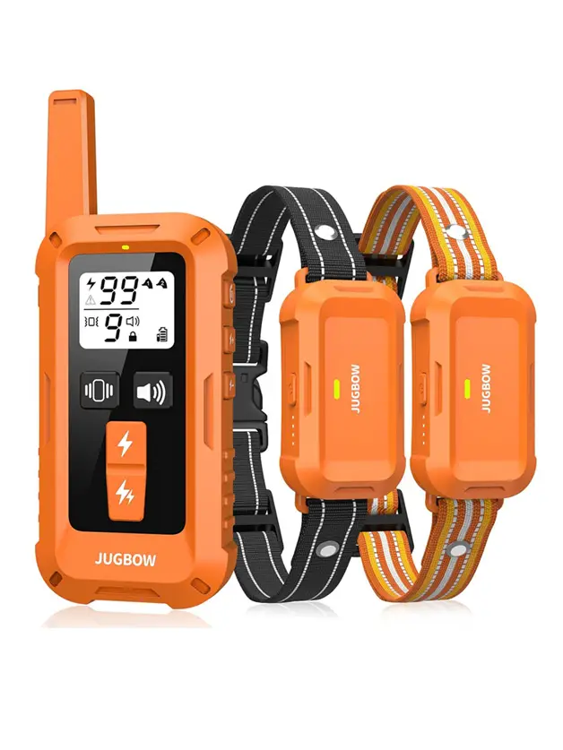 Jugbow Dog Collar - 4200FT Dog Collar with Remote, IPX8 Waterproof Electric Collar with 4 Training Modes, Security Lock, Rechargeable e-Collar-DT68