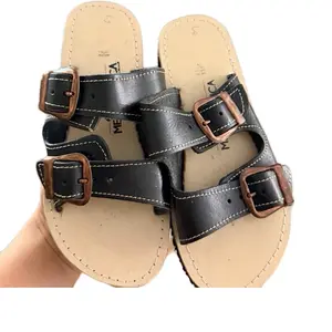 Huarache Mexicano - Mexican Leather Huaraches Handmade Women's Shoes with sunflower & Sunflower Pattern Closed Toe Comfortable Dayli use - chancla oscura ancha girasol - chancla oscura doble broche