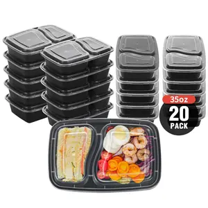 20 Pack Leakproof Meal Prep Container Food Storage Lids Stackable Disposable Food Containers Tray Food Clamshell Containers Clear Take Out Boxes with Lids Stackable Leakproof Microwave & Freezer Safe Meal Box Set, mothersdaygift#fathersdaygift