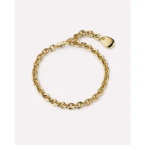 Gold Charm Bracelet - Pebble Charm Bracelet