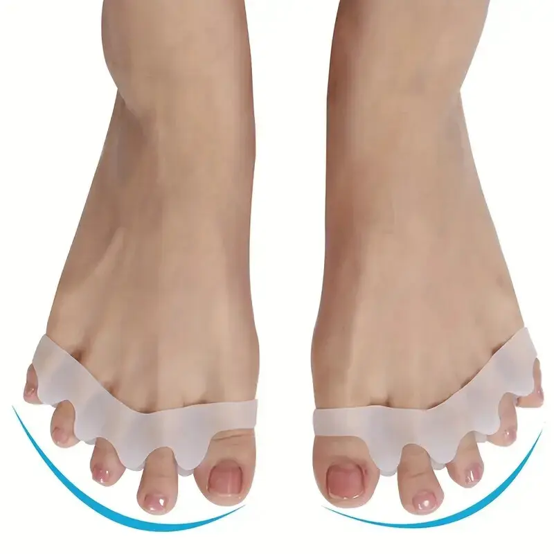 TekDeals Silicone Toe Separators Bunion Corrector Spacer Set – Pain Relief for Overlapping Toes, 1-5 Pairs