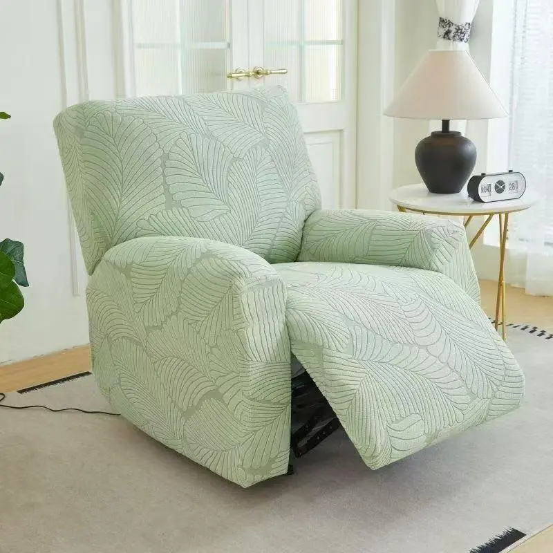 KinCam 4-Piece Stretch Jacquard Recliner Chair Cover - Elastic Sofa Slipcover with Elastic Bottom, High-Stretchy Durable Lazy Boy Furniture Protector