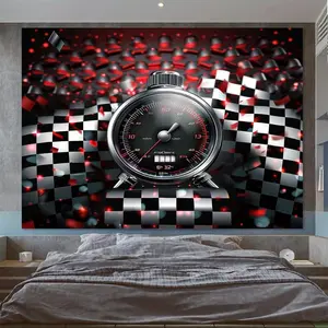 Versatile Speed Racing Backdrop - Checkered Flag & Dashboard Design for Birthday Parties, Heavy Metal Cowboy Theme, Home & Outdoor Decor Bday Ornaments Decoration Banners