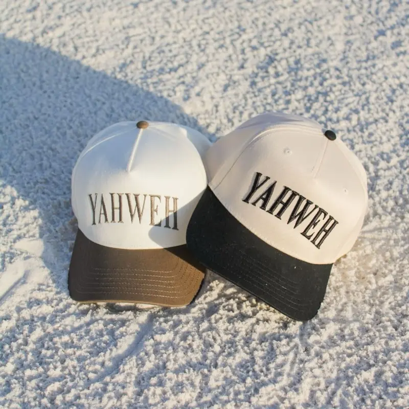 Embroidered YAHWEH Hat for Men and Women, Unisex, Cotton, Black