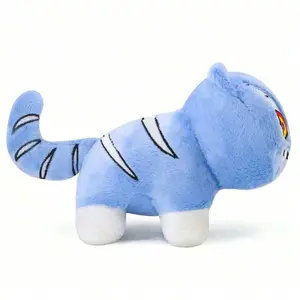 K POP Blue Tiger Plush Toy Soft Cuddly Stuffed Animal Doll for Kids Boys Girls Gift for Christmas Birthday Party Decoration Bedroom Companion Collectible