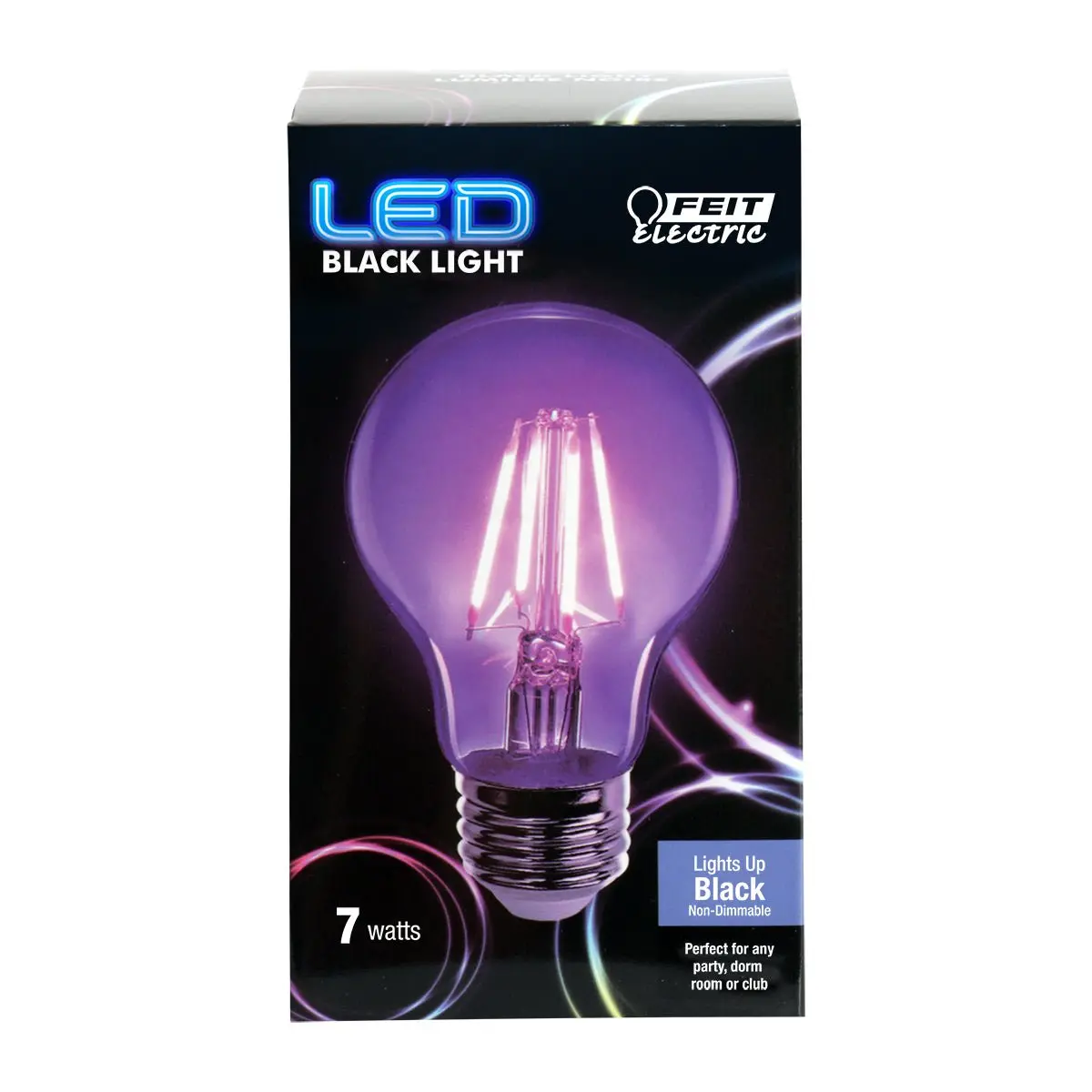 Feit Electric 7 Watt A19 Blacklight LED Light Bulb