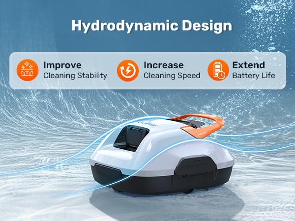 Cordless Robotic Pool Cleaner, Lasts 90 Min, Automatic Vacuum for Above-Ground Pools up to 860 Sq.ft, Portable, Self-Parking #smartliving