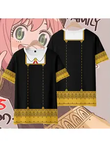 Japanese anime costume cosplay unisex sweatshirt, breathable and comfortable Y2K top, short sleeved