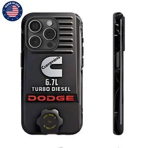 Cummins 6.7L Turbo Diesel & Dodge Aesthetic Design Pattern Casing For iphone 16 15 14 13 12 11 Plus Pro Max Drop-proof PBT Material Durable Trendy Cover Protection Shockproof Protector Vintage Anti-scratch Smartphone Coverphone Hard Case Cellphone