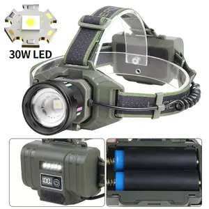 Rechargeable LED Headlamp with Zoomable Focus - Bright Hands-Free Head Light for Running, Fishing, Camping, Hiking & Night Work