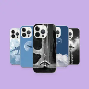 Aviation Phone Case Airplane Travel Cover For iPhone 17Pro, 16, 15, 14, 13, 12, Samsung S26, S25, S24, S23Fe, A16, A26, A56, Pixel 10, 9Pro