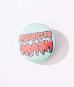 Blue Monster Mash Button Pin